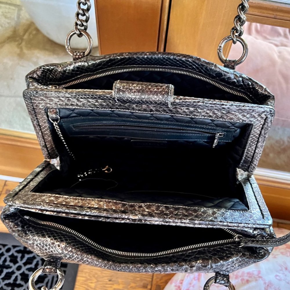 Chanel Metallic Python Shoulder Bag - image 3